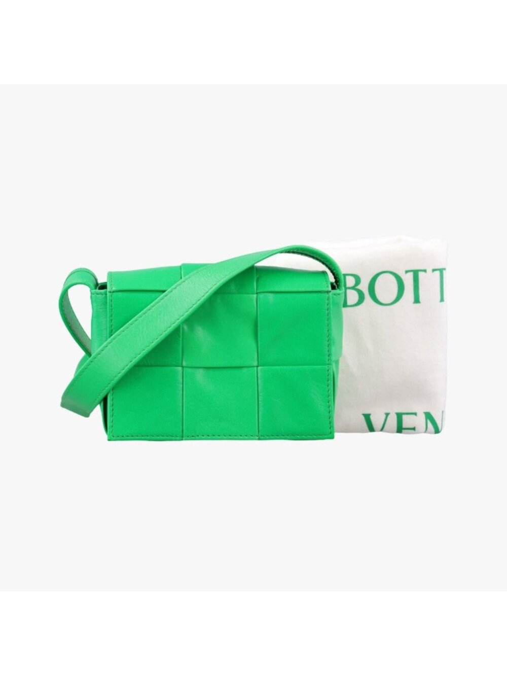 Bottega Veneta Candy Cassette Green Lambskin Shoulder Bag